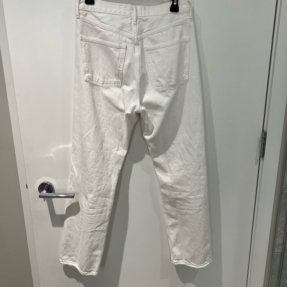 Agolde 90’s Pinch High Waist Straight Leg Organic Cotton Jeans - White Size 27 - Picture 3 of 3